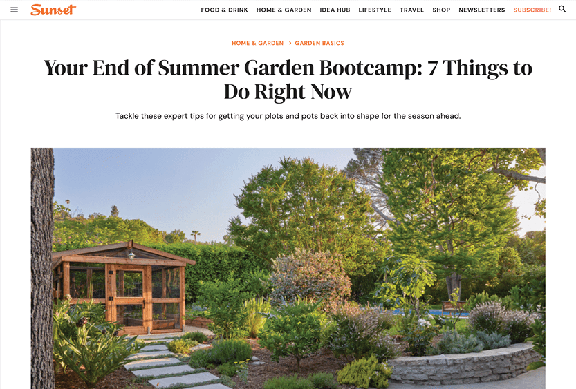 Sunset Magazine - Your End of Summer Garden Bootcamp: 7 Things to Do Right Now